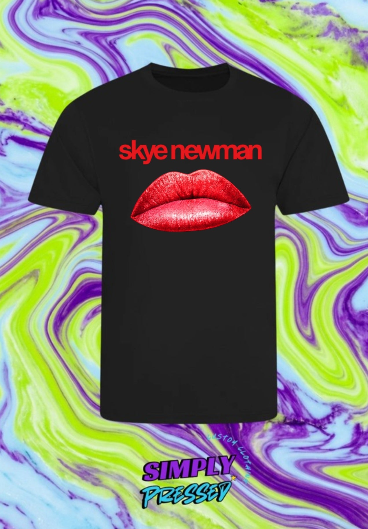 Skye Newman Lips Print UK Tour Tshirt
