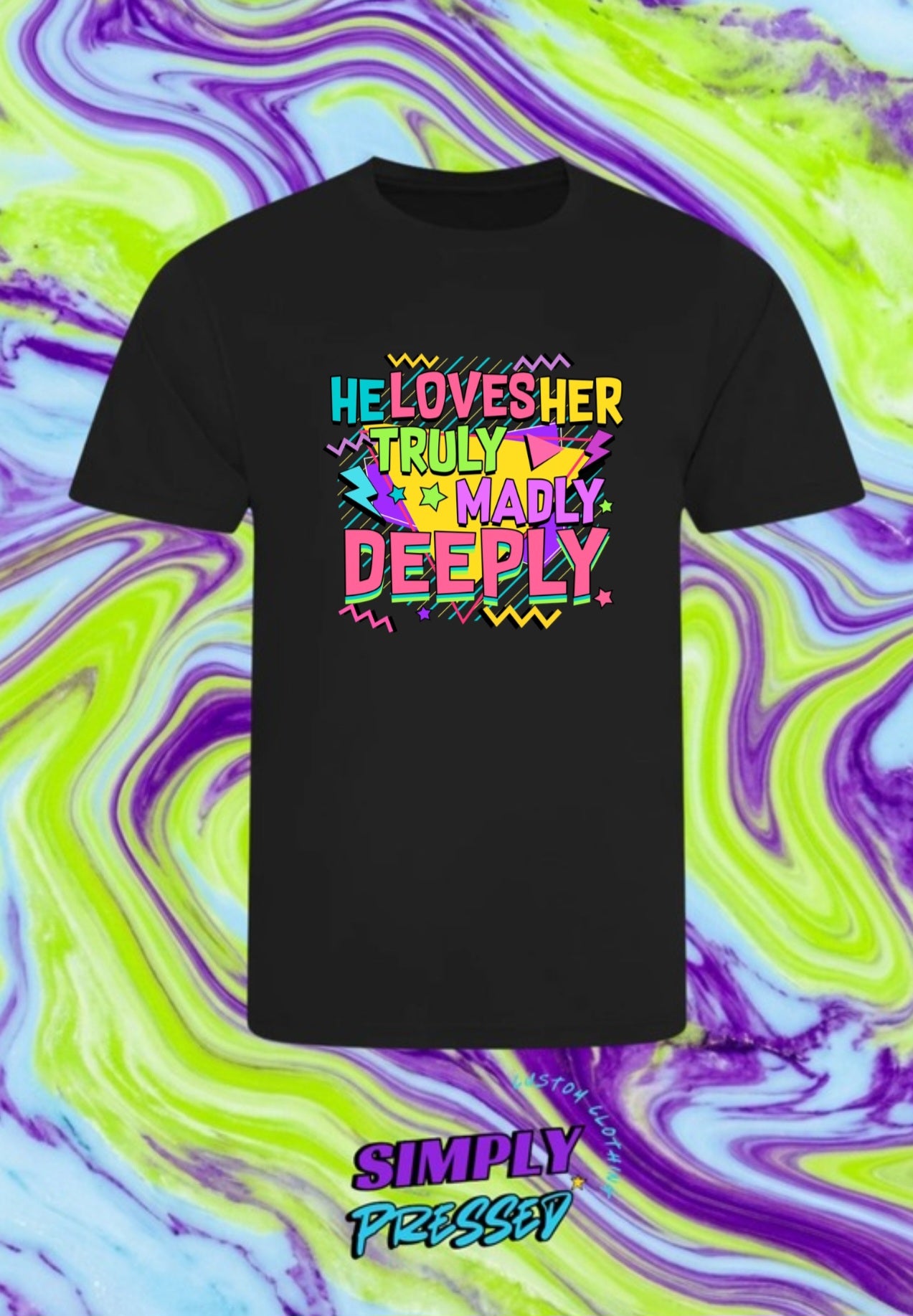 Truly, Madly, Deeply Hen-do Print Tshirt