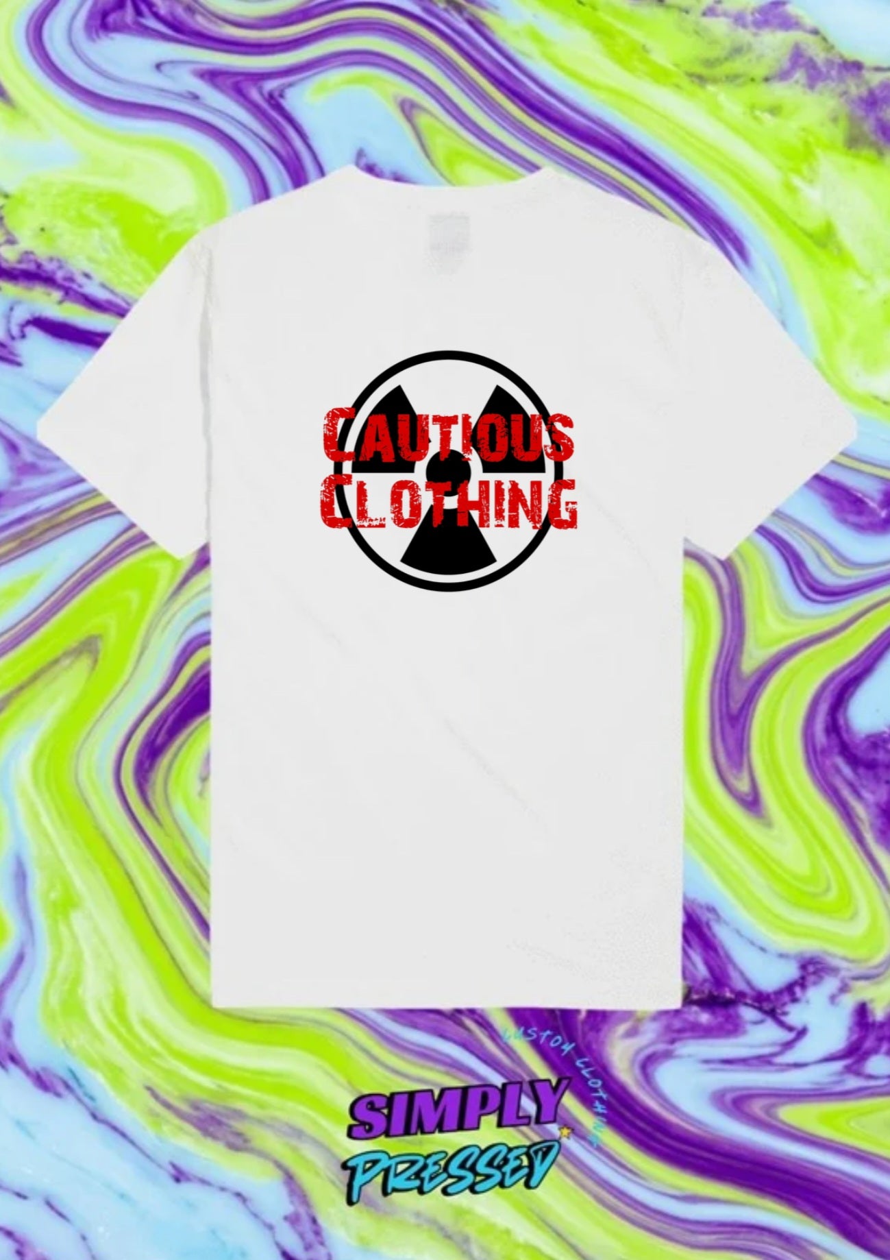 Cautious Clothing Signature Nuclear Logo Centre Graphic