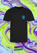 Positive Vibes "You matter full stop" Blue on Black Print Tshirt