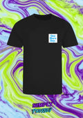 Positive Vibes "one more day" White/Blue on Black Print Tshirt