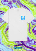 Positive Vibes "You matter full stop" Blue/White on White Print Tshirt